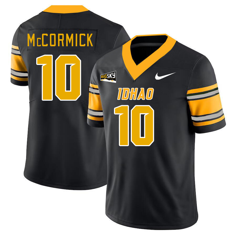 Men-Youth #10 Sean McCormick Idaho Vandals 2023 College Football Jerseys Stitched-Black